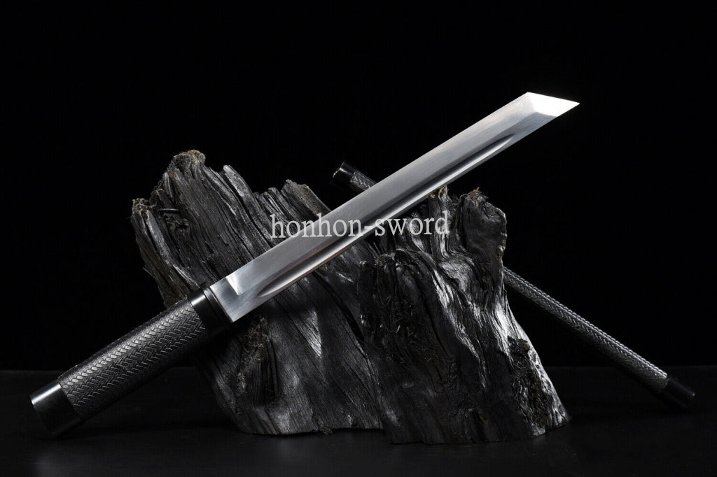 18'' 9260 Spring Steel Tanto Mini Self-defence Japanese Samurai Short Sword