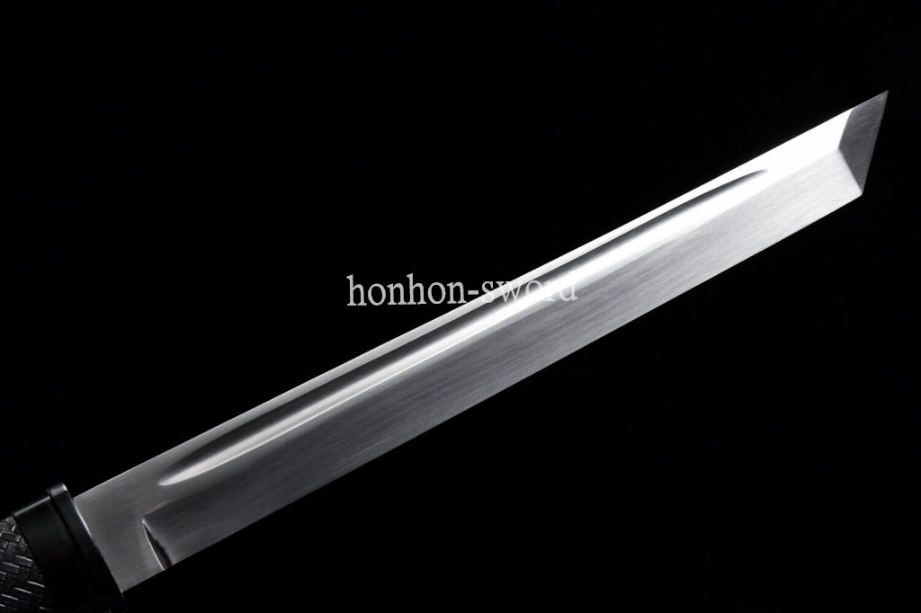 18'' 9260 Spring Steel Tanto Mini Self-defence Japanese Samurai Short Sword