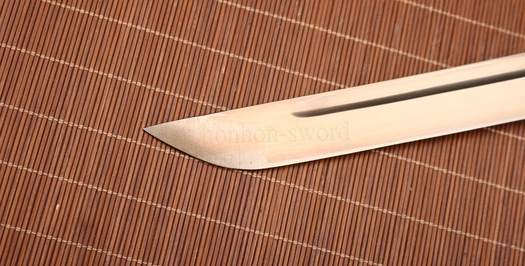 9260 Spring Steel Katana Gold Blade Japanese Samurai Practice Sword Full Tang Sword