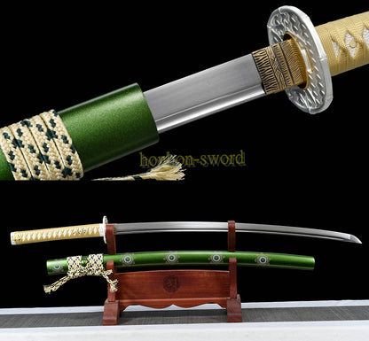 9260 Federstahl Iaito Katana Japanisches Übungsschwert Ungeschärfte, stumpfe Klinge, Full Tang 