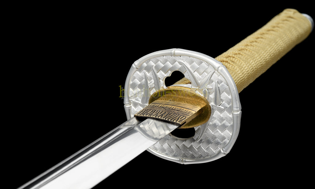 9260 Federstahl Iaito Katana Japanisches Übungsschwert Ungeschärfte, stumpfe Klinge, Full Tang 