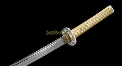 9260 Federstahl Iaito Katana Japanisches Übungsschwert Ungeschärfte, stumpfe Klinge, Full Tang 