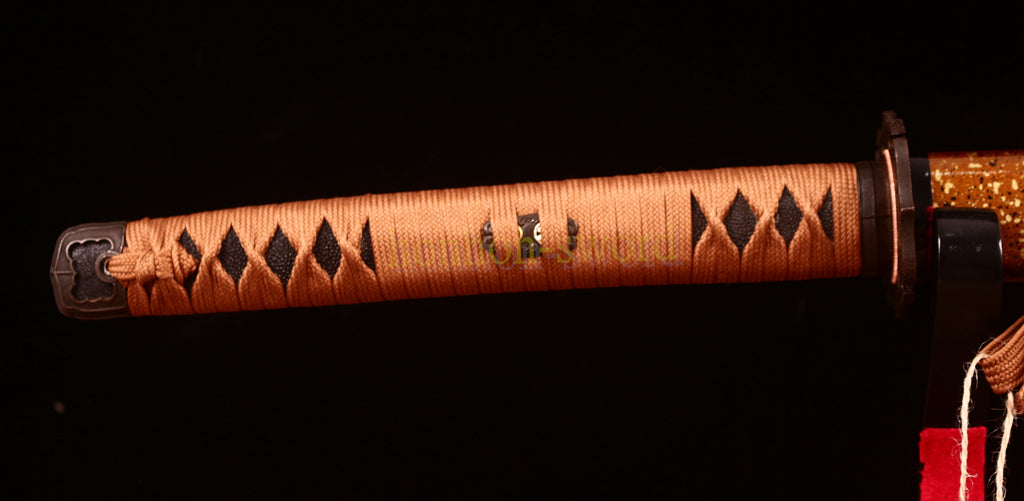 9260 Spring Steel Katana KOGARASUMARU Japanese Samurai Sword Full Tang Sword Gold