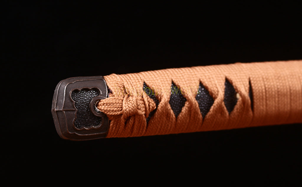 9260 Spring Steel Katana KOGARASUMARU Japanese Samurai Sword Full Tang Sword Gold