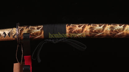 9260 Spring Steel Budget Katana Japanese Samurai Practice Sword Full Tang Sword Gold