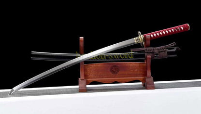 Handmade Aluminum Katana Japanese Iaito Sword Full Tang Unsharpened Blade Black