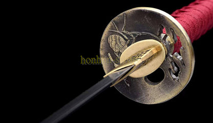 Handmade Aluminum Katana Japanese Iaito Sword Full Tang Unsharpened Blade Black