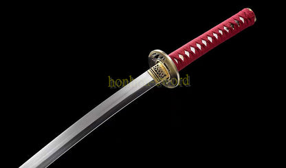Handmade Aluminum Katana Japanese Iaito Sword Full Tang Unsharpened Blade Black