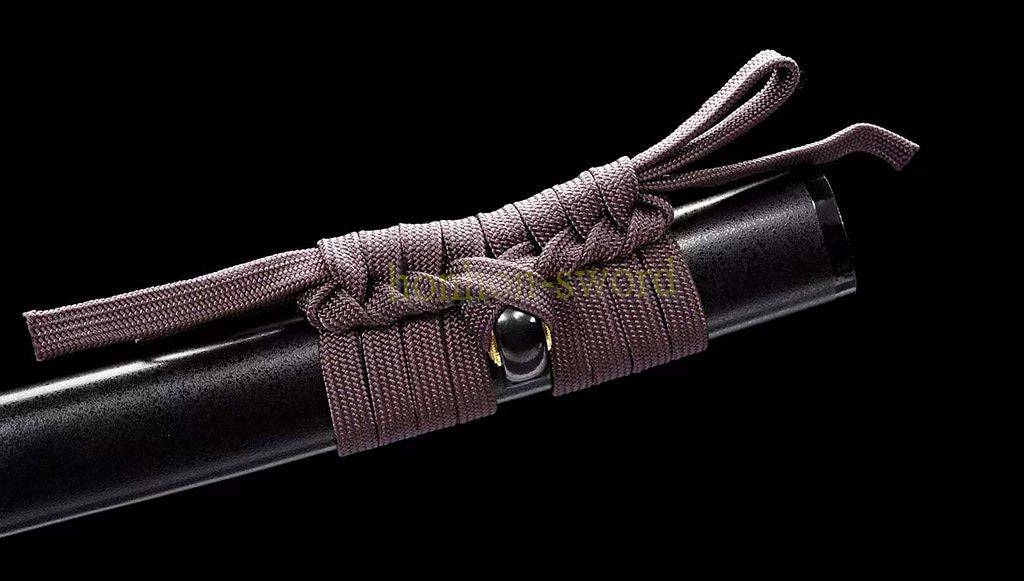 Handmade Aluminum Katana Japanese Iaito Sword Full Tang Unsharpened Blade Black