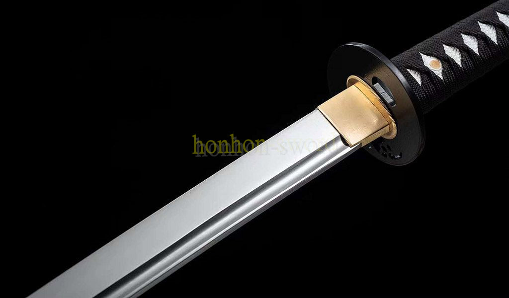 9260 Spring Steel Katana with Bo-hi Japanese Samurai Sword Hand Forge for Battle Red