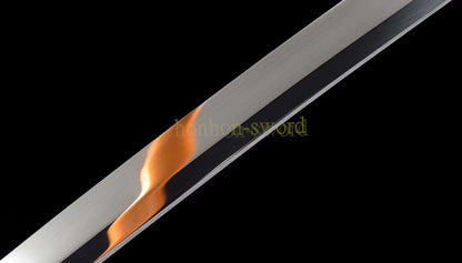 Hand Forge L6 Steel Mirror Polished Katana Japanese Samurai Sword for Battle Black