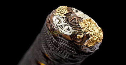 Hand Forge L6 Steel Mirror Polished Katana Japanese Samurai Sword for Battle Black