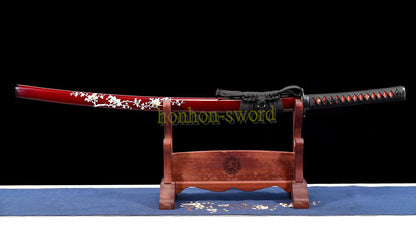 L6 Steel Mirror Polished Katana Japanese Samurai Sword Hand Forge for Battle