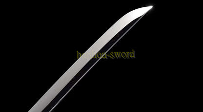 L6 Steel Mirror Polished Katana Japanese Samurai Sword Hand Forge for Battle