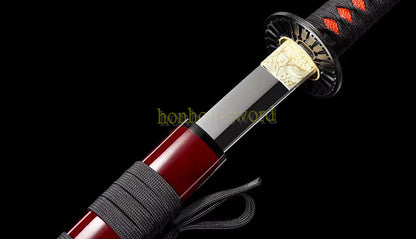 L6 Steel Mirror Polished Katana Japanese Samurai Sword Hand Forge for Battle