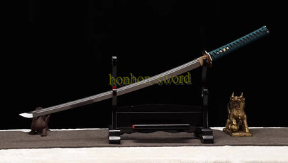 9260 Spring Steel Katana Double Bo-hi Japanese Samurai Sword Hand Forge for Battle