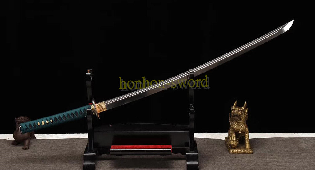 9260 Spring Steel Katana Double Bo-hi Japanese Samurai Sword Hand Forge for Battle