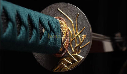 9260 Spring Steel Katana Double Bo-hi Japanese Samurai Sword Hand Forge for Battle