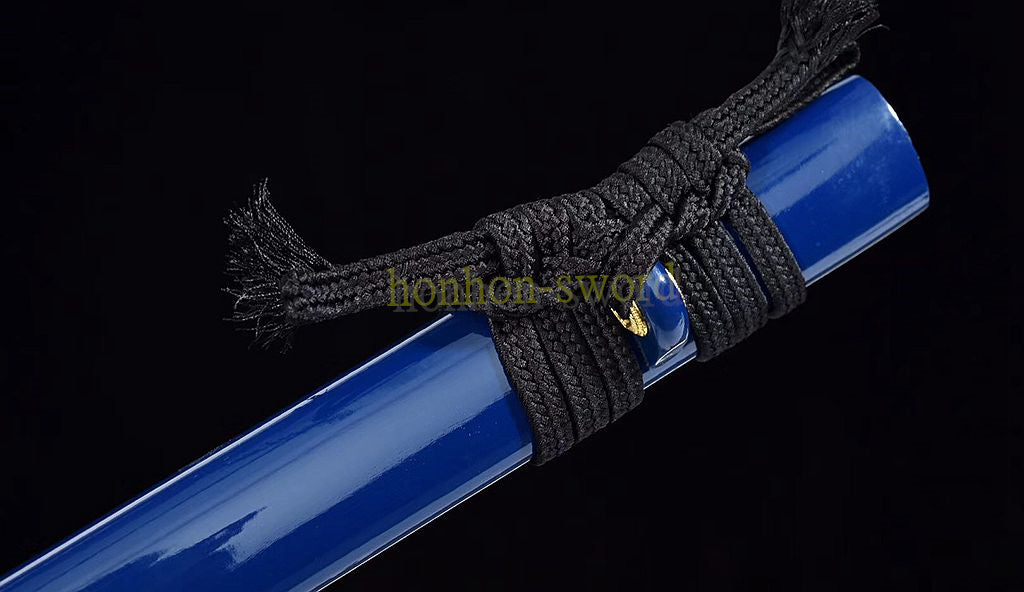 9260 Spring Steel Japanese Samurai Sword Chokuto Straight Katana Full Tang for Battle