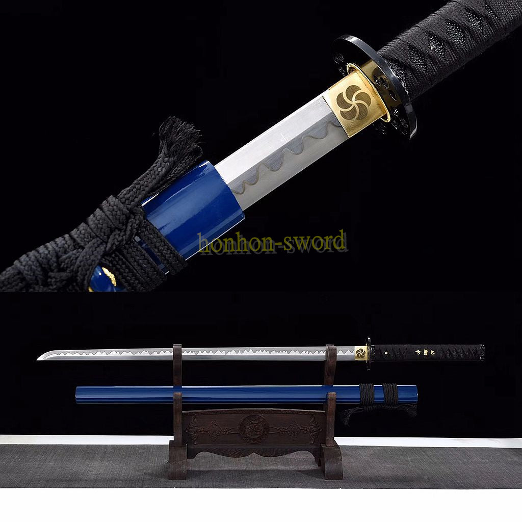 9260 Spring Steel Japanese Samurai Sword Chokuto Straight Katana Full Tang for Battle