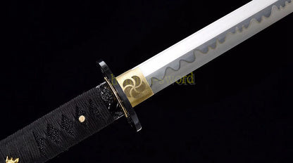 9260 Spring Steel Japanese Samurai Sword Chokuto Straight Katana Full Tang for Battle