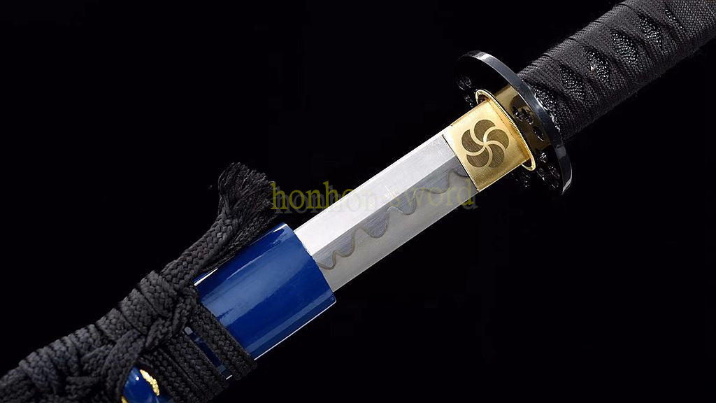 9260 Spring Steel Japanese Samurai Sword Chokuto Straight Katana Full Tang for Battle