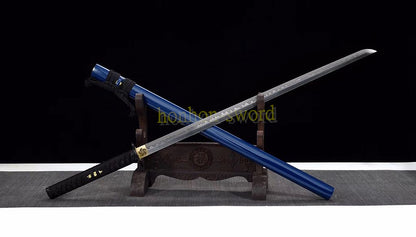 9260 Spring Steel Japanese Samurai Sword Chokuto Straight Katana Full Tang for Battle