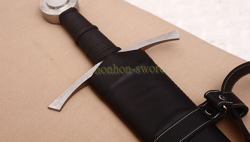 39" Full Tang 9260 Spring Steel Double Edge European Sword Battle Ready Stainless Steel Pommel