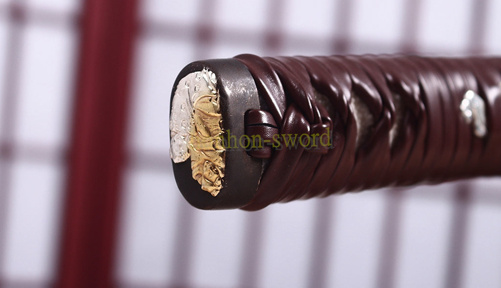 9260 Spring Steel KOGARASUMARU Zukuri Wakizashi Japanese Samurai Sword Red