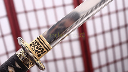 Full Tang 9260 Spring Steel Katana Japanese Samurai Sword Battle Ready Red