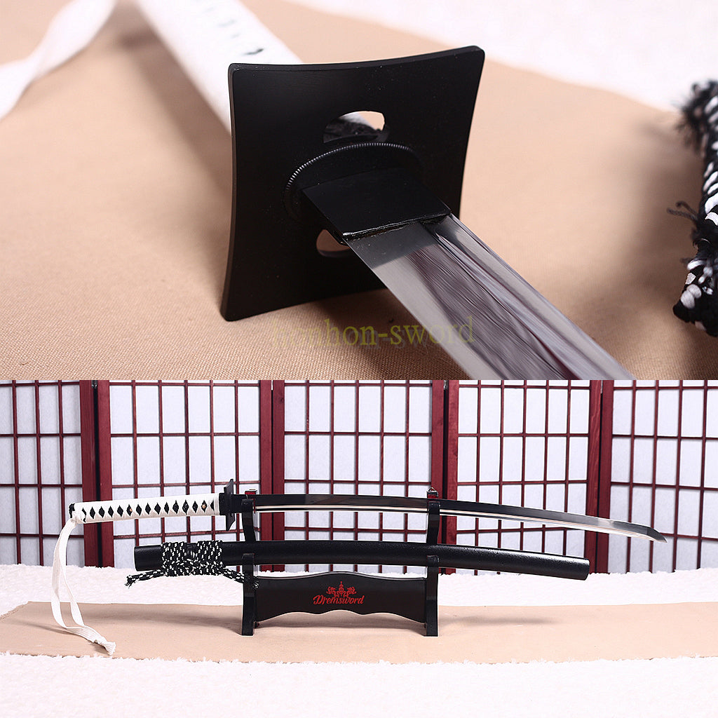 Full Tang 9260 Federstahl Japanisches Samurai-Schwert Katana Battle Ready Schwarz 