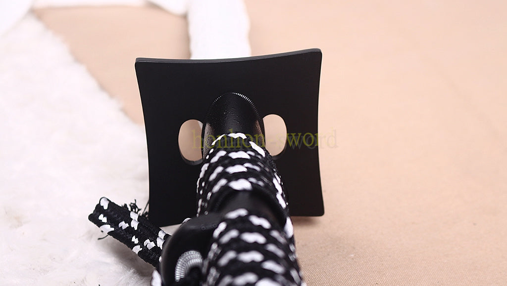 Full Tang 9260 Federstahl Japanisches Samurai-Schwert Katana Battle Ready Schwarz 