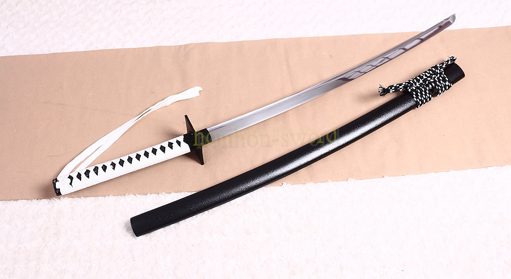 Full Tang 9260 Federstahl Japanisches Samurai-Schwert Katana Battle Ready Schwarz 