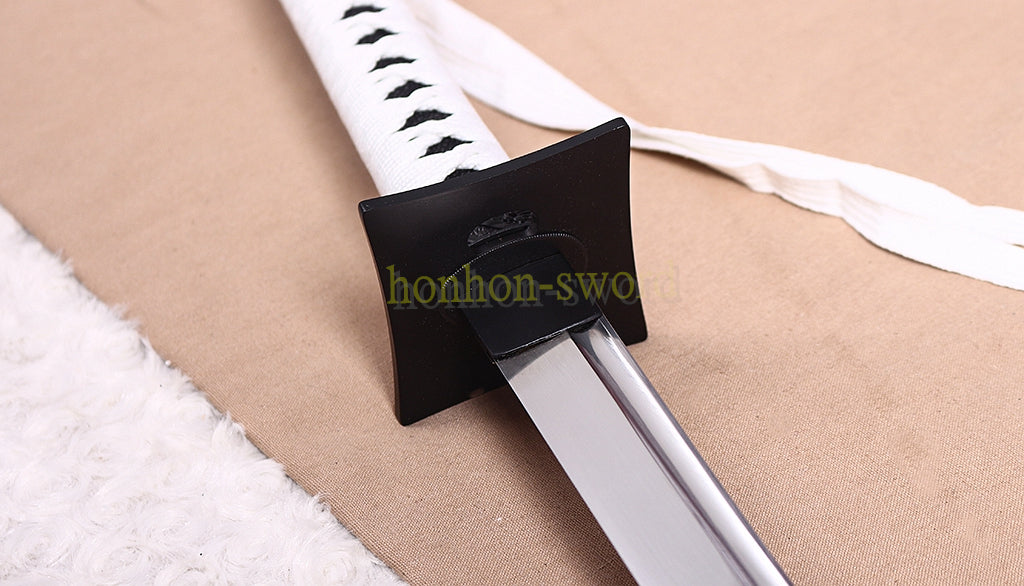 Full Tang 9260 Federstahl Japanisches Samurai-Schwert Katana Battle Ready Schwarz 