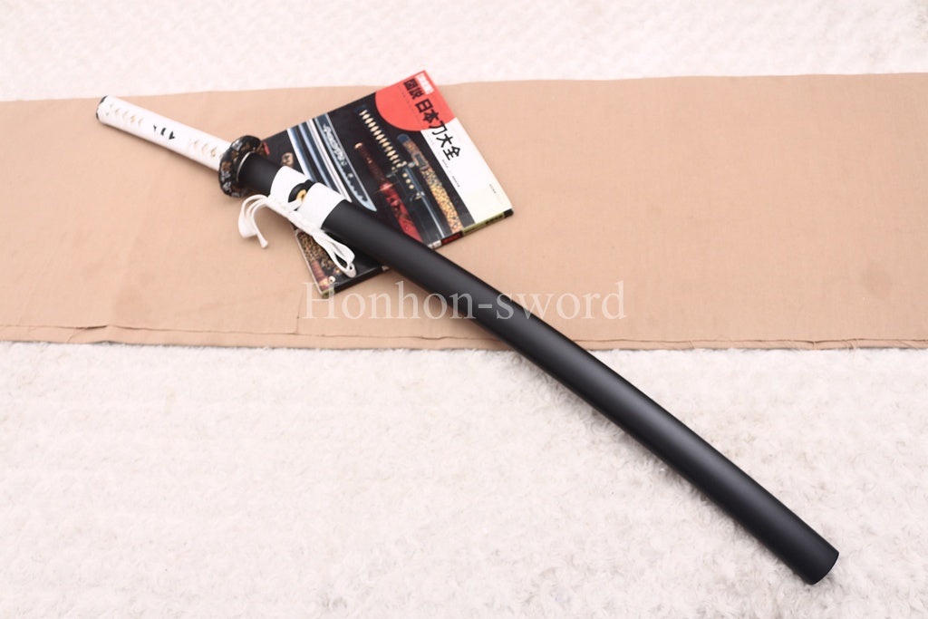 Katana en aluminium, épée japonaise Iaito, lame non affûtée faite à la main, noire 