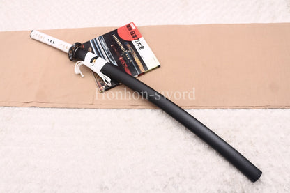Katana en aluminium, épée japonaise Iaito, lame non affûtée faite à la main, noire 