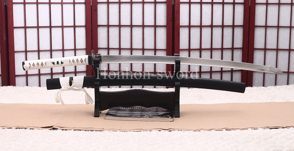 Katana en aluminium, épée japonaise Iaito, lame non affûtée faite à la main, noire 