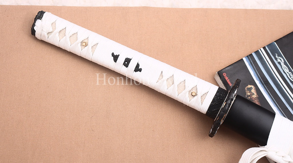 Katana en aluminium, épée japonaise Iaito, lame non affûtée faite à la main, noire 