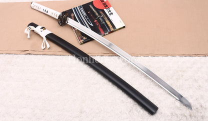 Katana en aluminium, épée japonaise Iaito, lame non affûtée faite à la main, noire 
