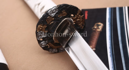 Katana en aluminium, épée japonaise Iaito, lame non affûtée faite à la main, noire 