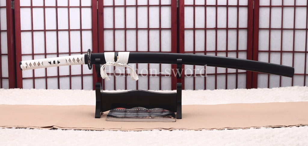 Katana en aluminium, épée japonaise Iaito, lame non affûtée faite à la main, noire 
