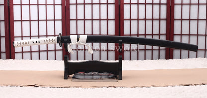 Katana en aluminium, épée japonaise Iaito, lame non affûtée faite à la main, noire 