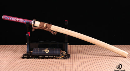 Katana en aluminium, épée japonaise Iaito, lame non affûtée faite à la main, noire 