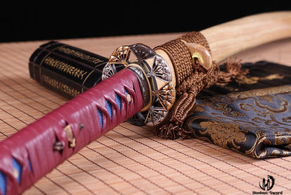 Katana en aluminium, épée japonaise Iaito, lame non affûtée faite à la main, noire 