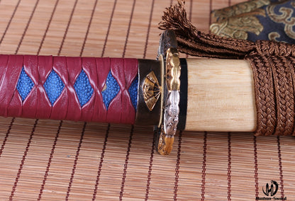 Katana en aluminium, épée japonaise Iaito, lame non affûtée faite à la main, noire 