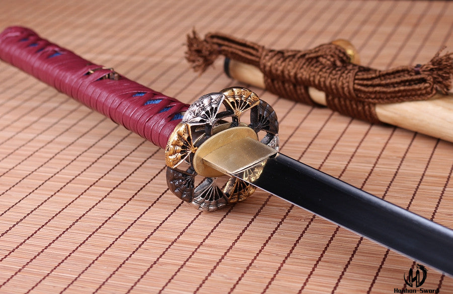 Katana en aluminium, épée japonaise Iaito, lame non affûtée faite à la main, noire 