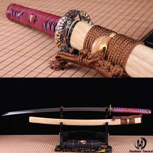 Handmade Light Weight Aluminum Katana Japanese Iaito Sword Full Tang Unsharpened Blade Black