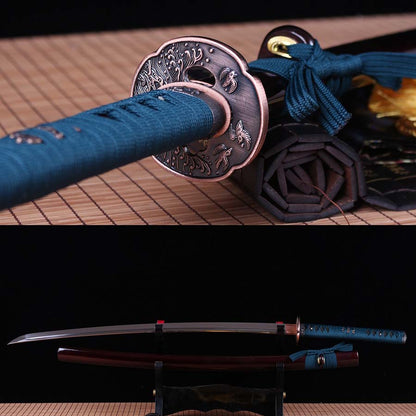 Épée de samouraï japonais en acier à ressort Full Tang 9260 Katana Battle Ready Sharp 