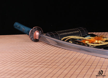 Épée de samouraï japonais en acier à ressort Full Tang 9260 Katana Battle Ready Sharp 