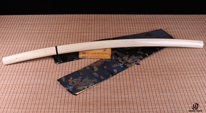 1095 High Carbon Stahl Shirasaya Japanischen Samurai Schwert Full Tang Schlacht Bereit Holz 